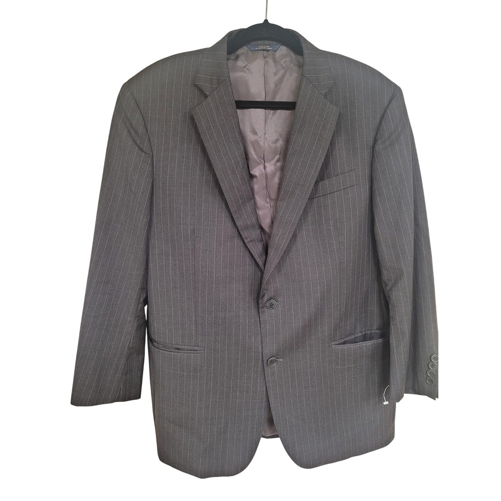 Brooks Brothers‎ 1818 Madison Estrato Pinstripe Wool Blazer Mens 44R/W39  Jacket